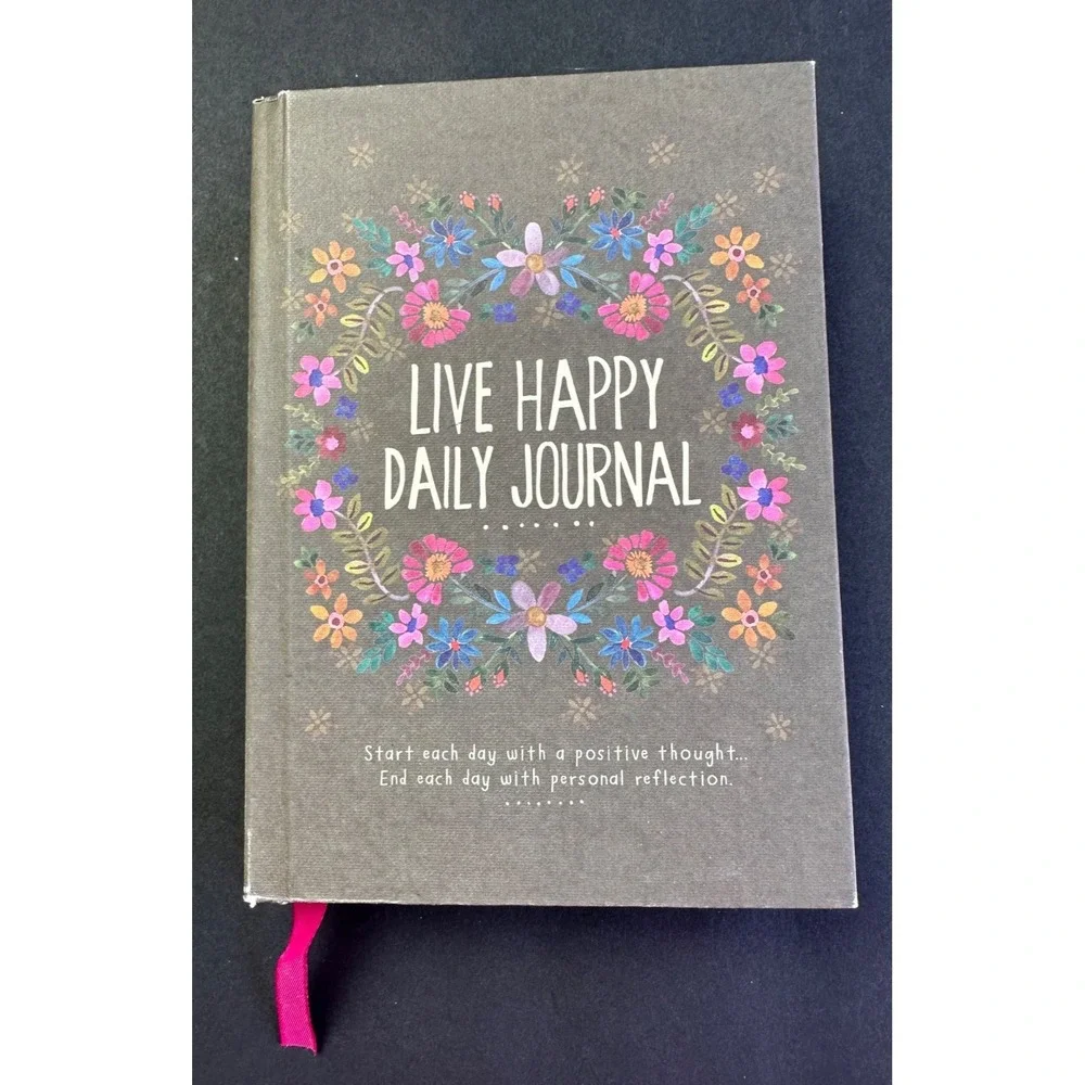 Natural Life Undated Live Happy Daily‎ Journal Thoughts Reflections Book *READ*